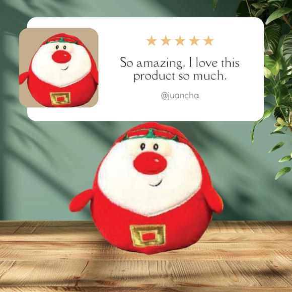 NEW! Santa Round Plush - Picture 3 of 6